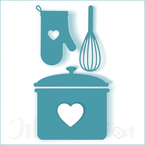 Stanzschablone - Kochset